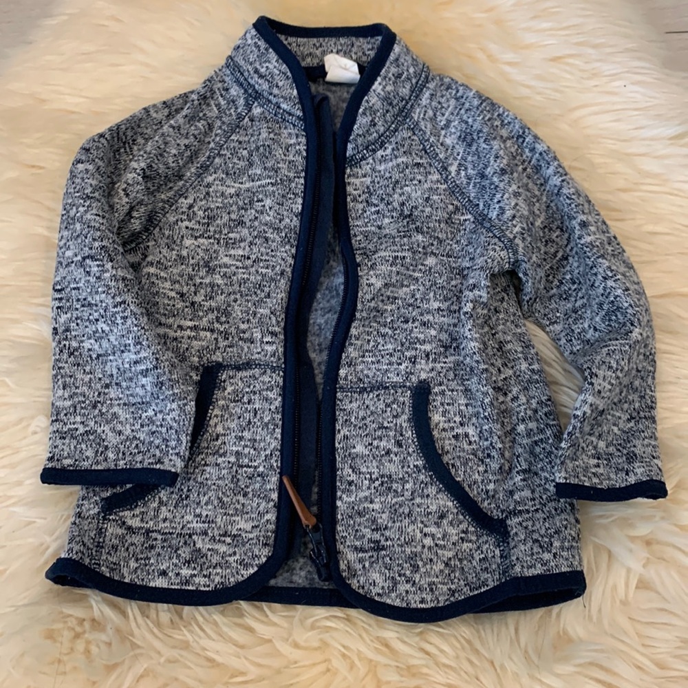 H&M Woven Jacket with Front Zip in Blue/Gray size 18-2T